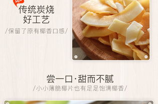 南國(guó)海南特產(chǎn)年貨香脆椰子片60gx5烤椰肉片干零食小吃 休閑食品